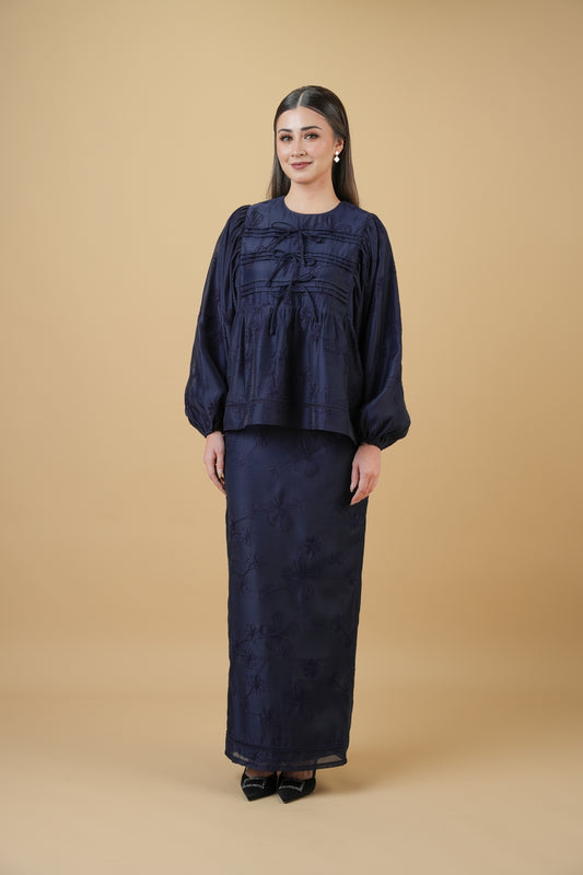 Myra Kurung in Midnight Blue