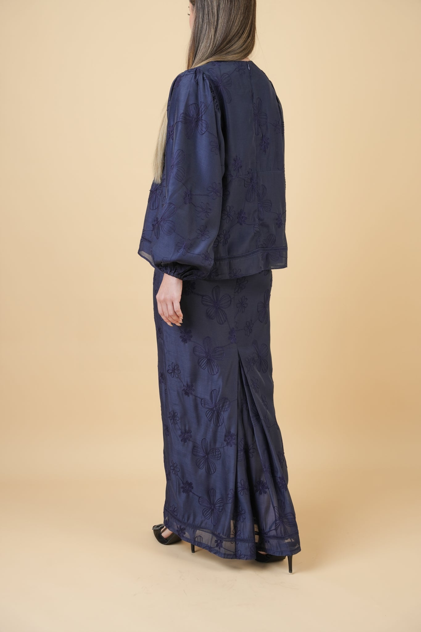 Myra Kurung in Midnight Blue