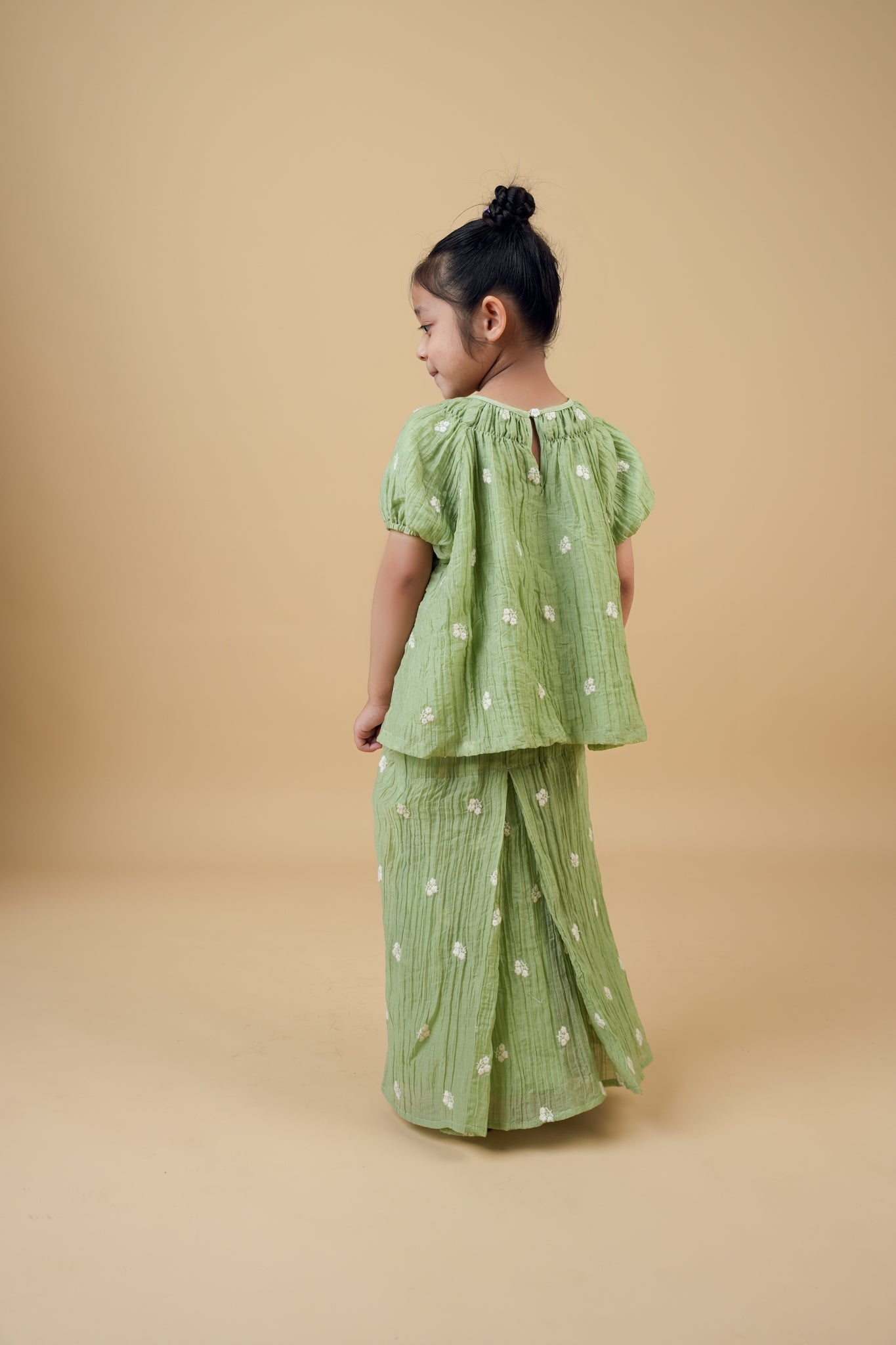 Ayra kids modern kurung in Mint Green