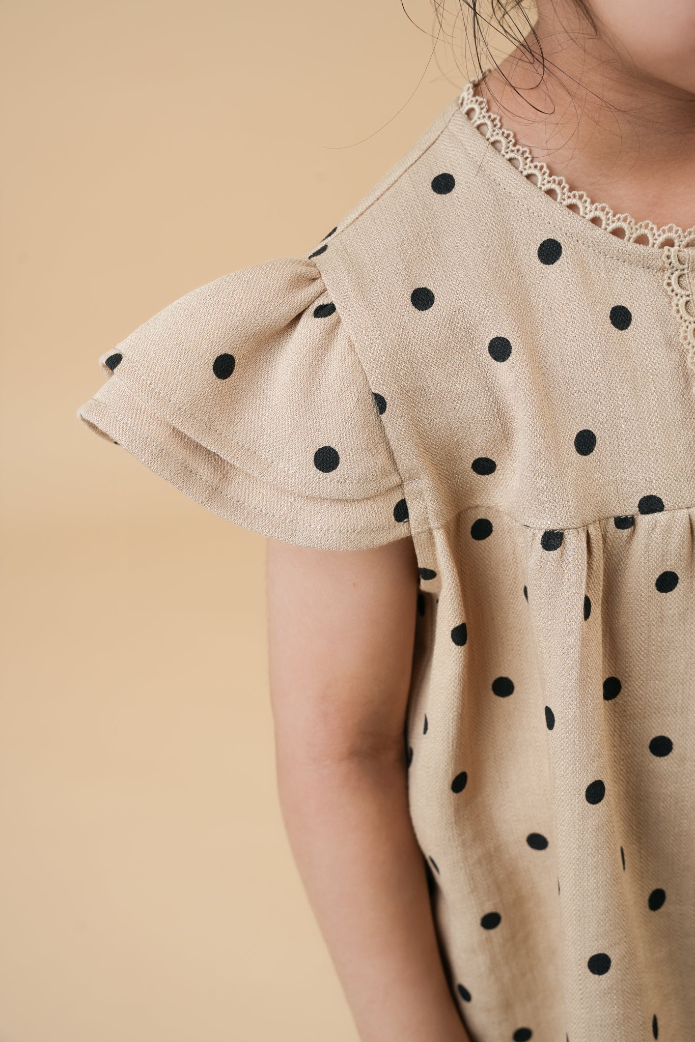 Safiyyah Kids Brown with Black Polka