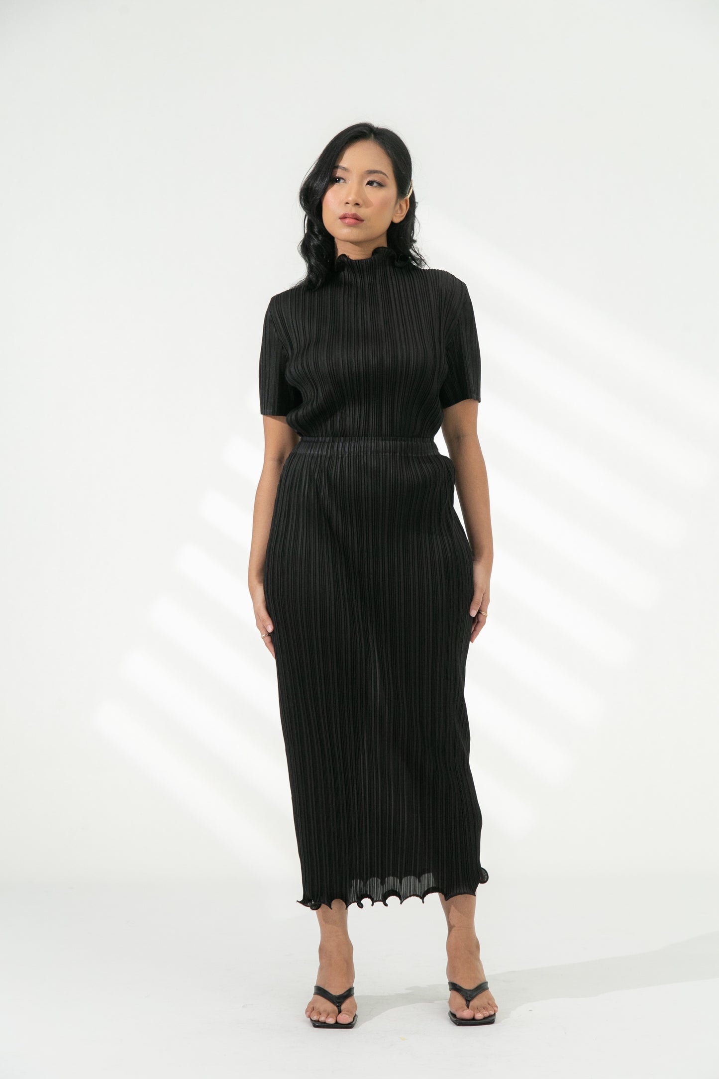 Ally Short Sleeve Top in Black