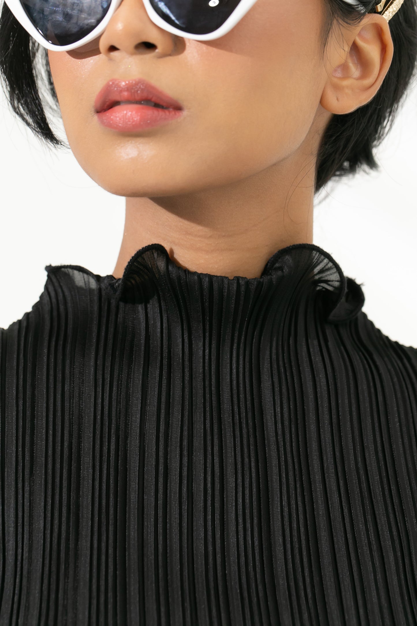 Ally Short Sleeve Top in Black