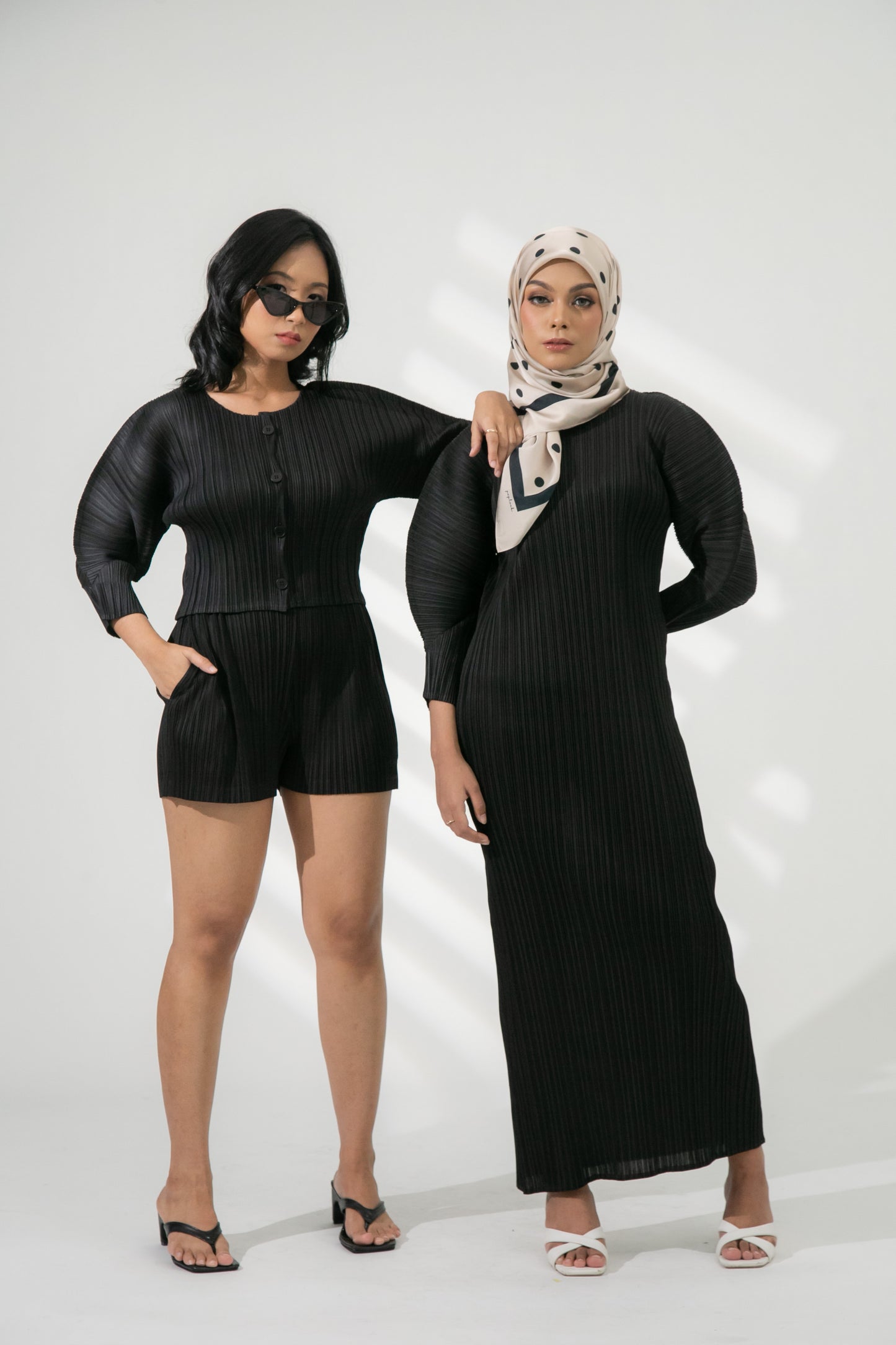 Mia Cardigan Crop Top in Black