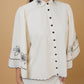 Alya Kurung Embroidery in White