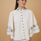 Alya Kurung Embroidery in White