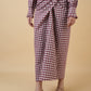 Shamin Checkered Kurung in Maroon