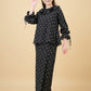Aishah Floral Kurung in Black
