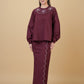 Jannah Scallop Kurung in Maroon