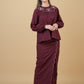 Jannah Scallop Kurung in Maroon