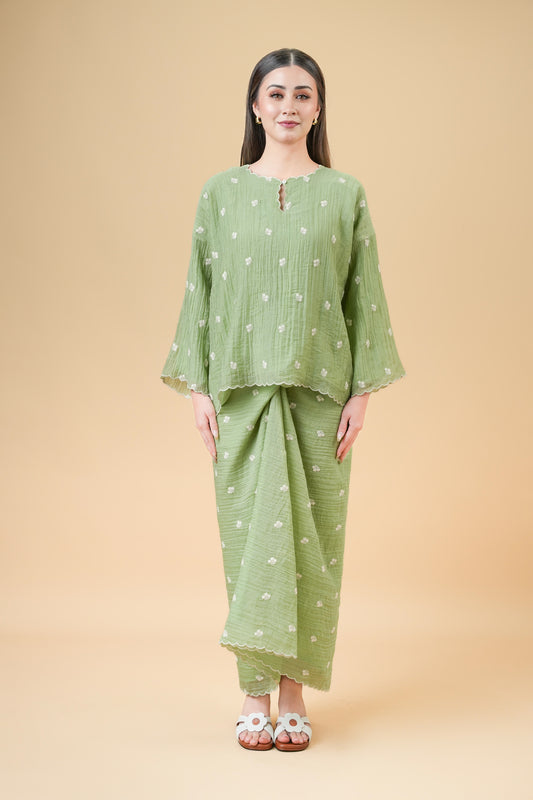 Siti Kurung Kedah in Mint Green