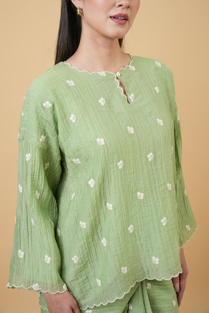 Siti Kurung Kedah in Mint Green