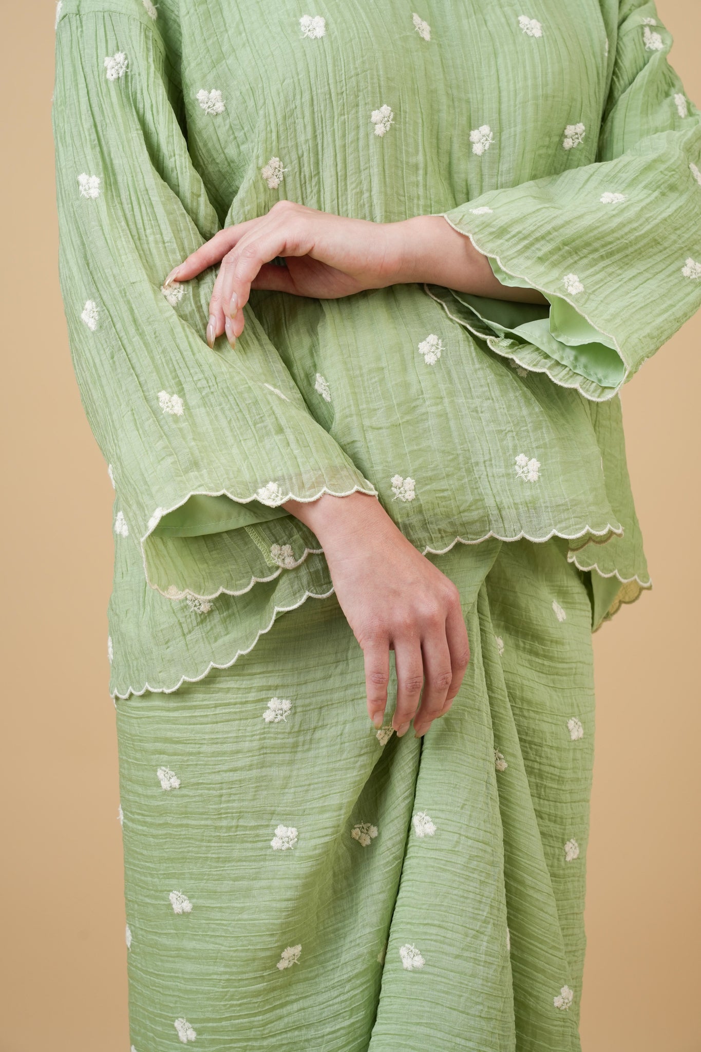 Siti Kurung Kedah in Mint Green