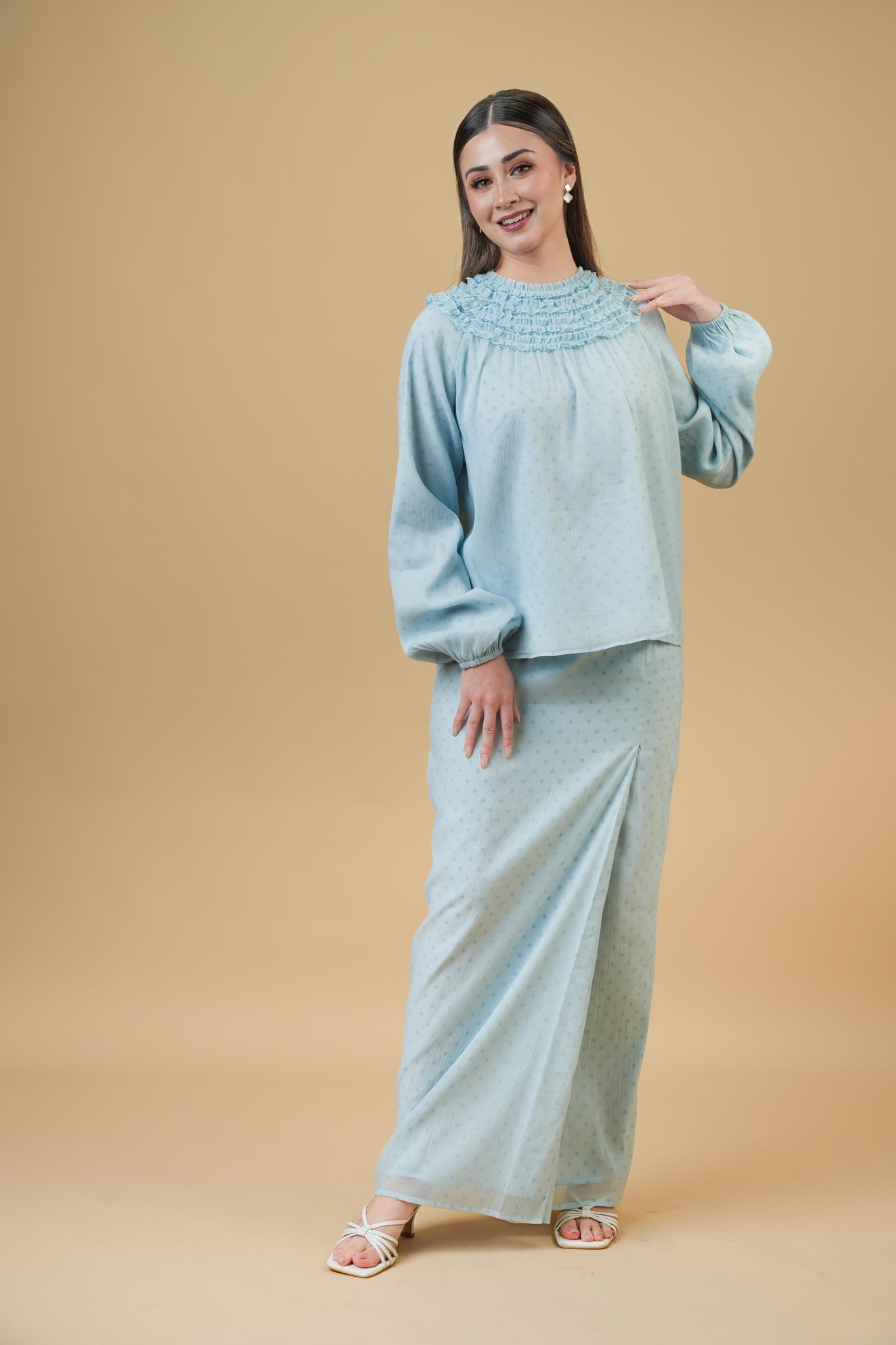 Yang Kurung in Sky Blue