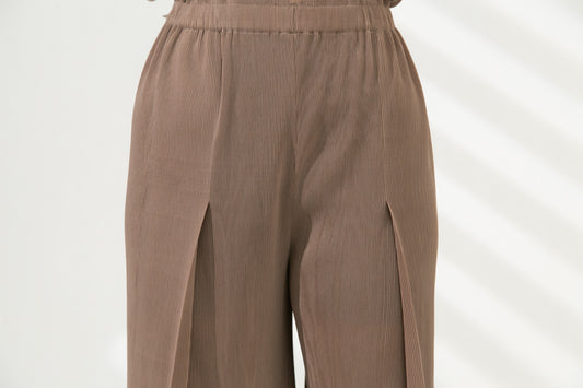 Farah Pleated Pants in Brown
