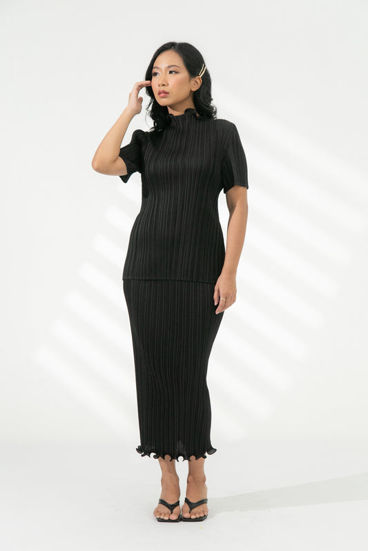 Ally Short Sleeve Top in Black